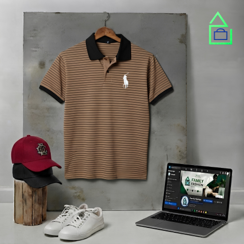 Stylish Striped Polo T-Shirt