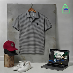 Stylish Striped Polo T-Shirt